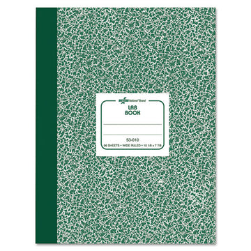 National® Lab Notebook, Quadrille Rule, Green Marble Cover, 10.13 X 7.88, 96 Sheets freeshipping - TVN Wholesale